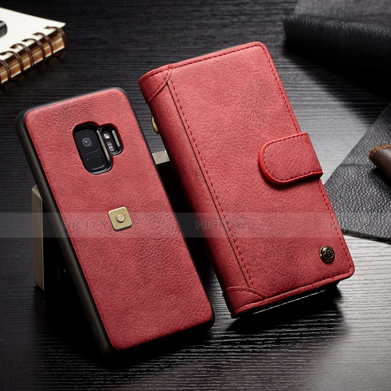 Funda de Cuero Cartera con Soporte Carcasa T01 para Samsung Galaxy S9