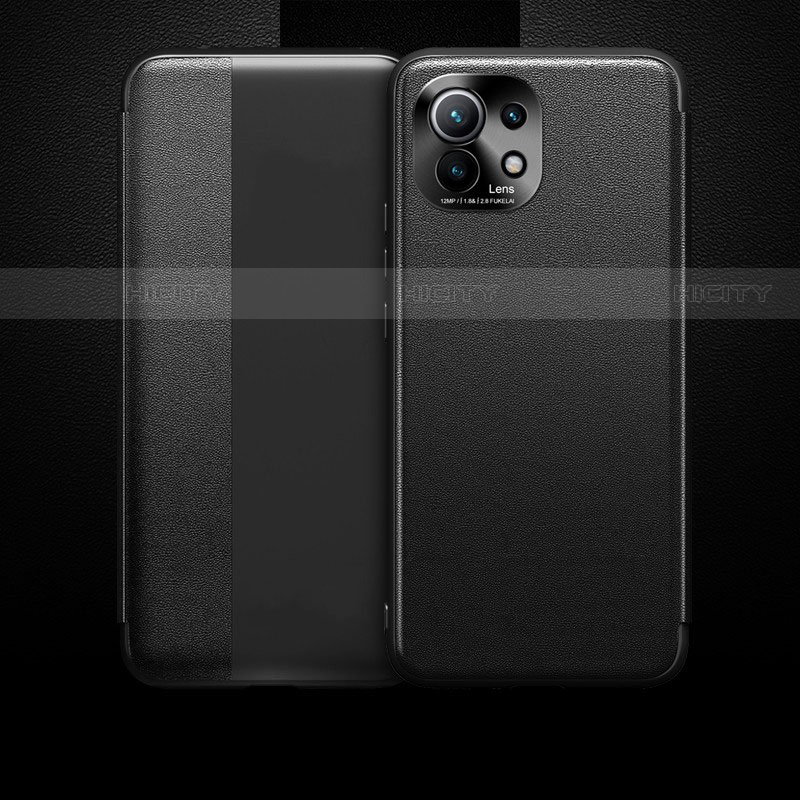Funda de Cuero Cartera con Soporte Carcasa T01 para Xiaomi Mi 11 5G Negro