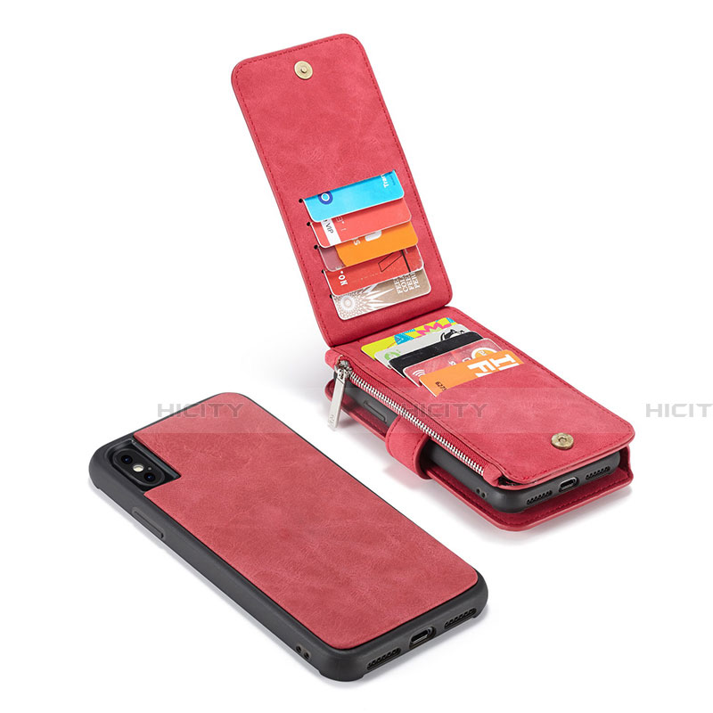 Funda de Cuero Cartera con Soporte Carcasa T02 para Apple iPhone X