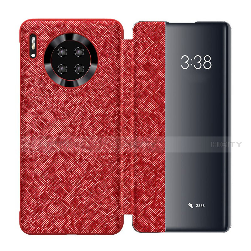 Funda de Cuero Cartera con Soporte Carcasa T02 para Huawei Mate 30 5G Rojo