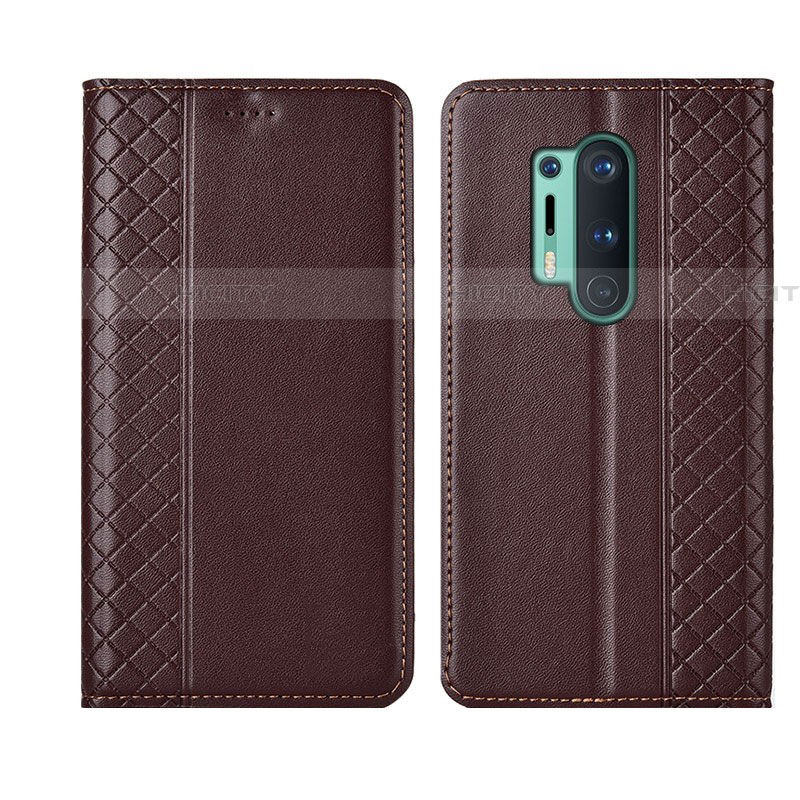 Funda de Cuero Cartera con Soporte Carcasa T02 para OnePlus 8 Pro