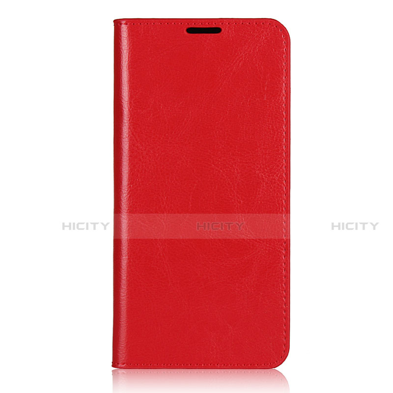 Funda de Cuero Cartera con Soporte Carcasa T02 para Oppo A91 Rojo