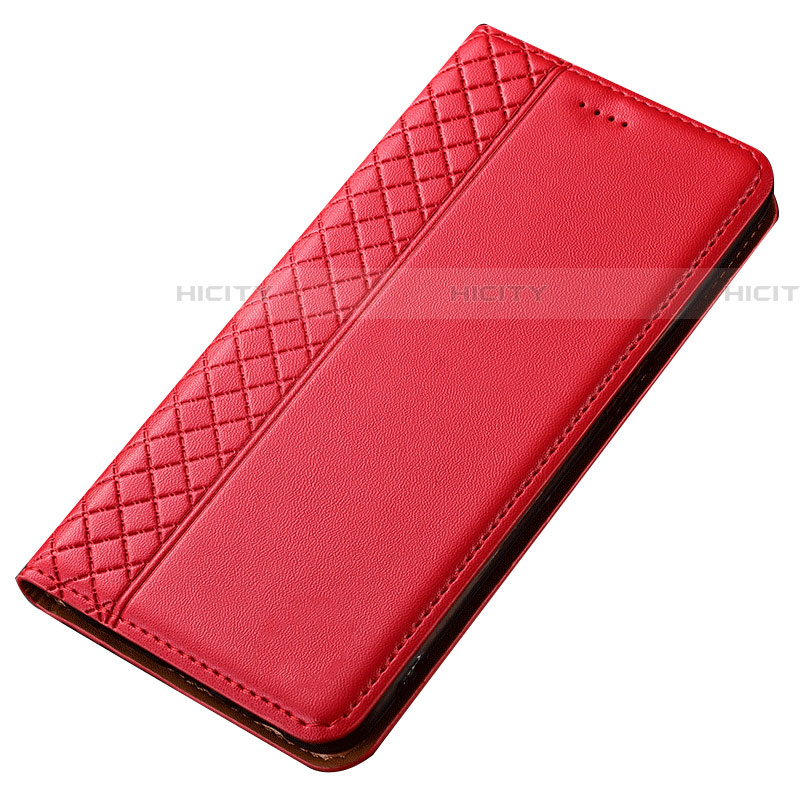 Funda de Cuero Cartera con Soporte Carcasa T02 para Samsung Galaxy A80 Rojo