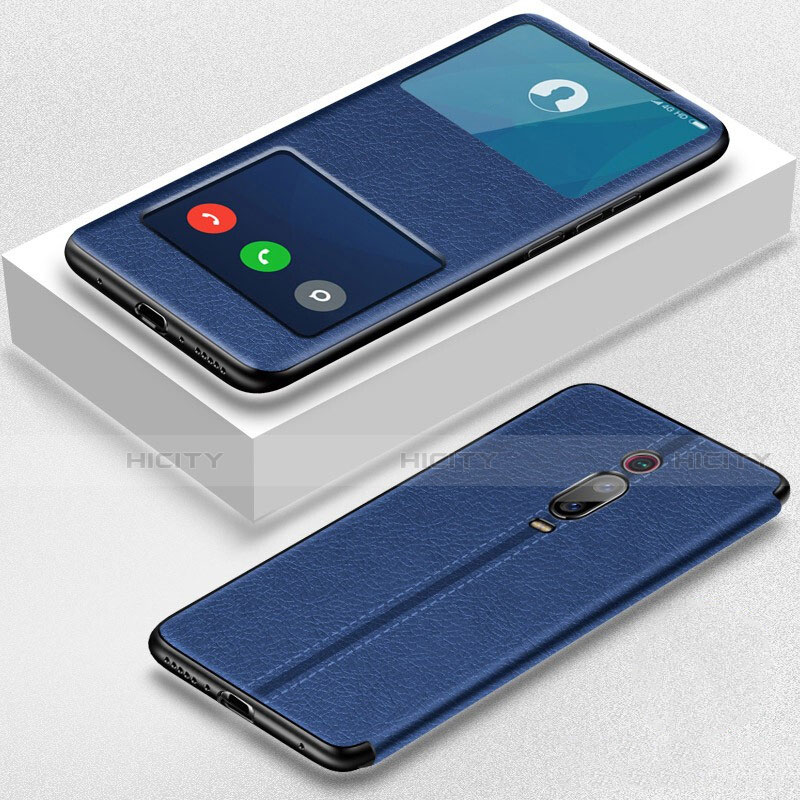 Funda de Cuero Cartera con Soporte Carcasa T02 para Xiaomi Mi 9T Pro Azul