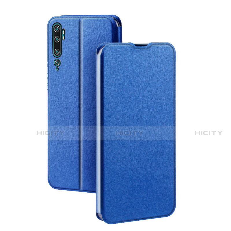 Funda de Cuero Cartera con Soporte Carcasa T02 para Xiaomi Mi Note 10 Azul