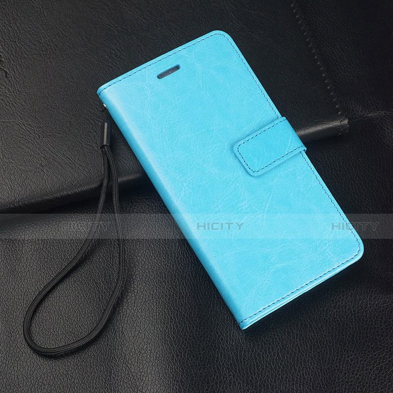 Funda de Cuero Cartera con Soporte Carcasa T02 para Xiaomi Redmi Note 8 Pro Azul Cielo