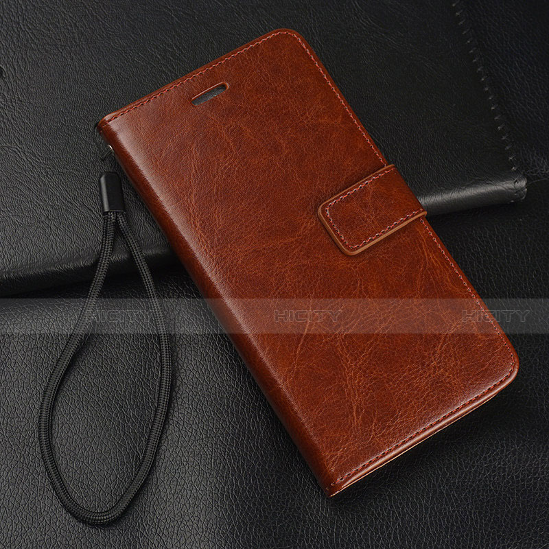 Funda de Cuero Cartera con Soporte Carcasa T02 para Xiaomi Redmi Note 8 Pro Marron