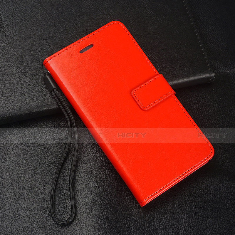 Funda de Cuero Cartera con Soporte Carcasa T02 para Xiaomi Redmi Note 8 Pro Rojo