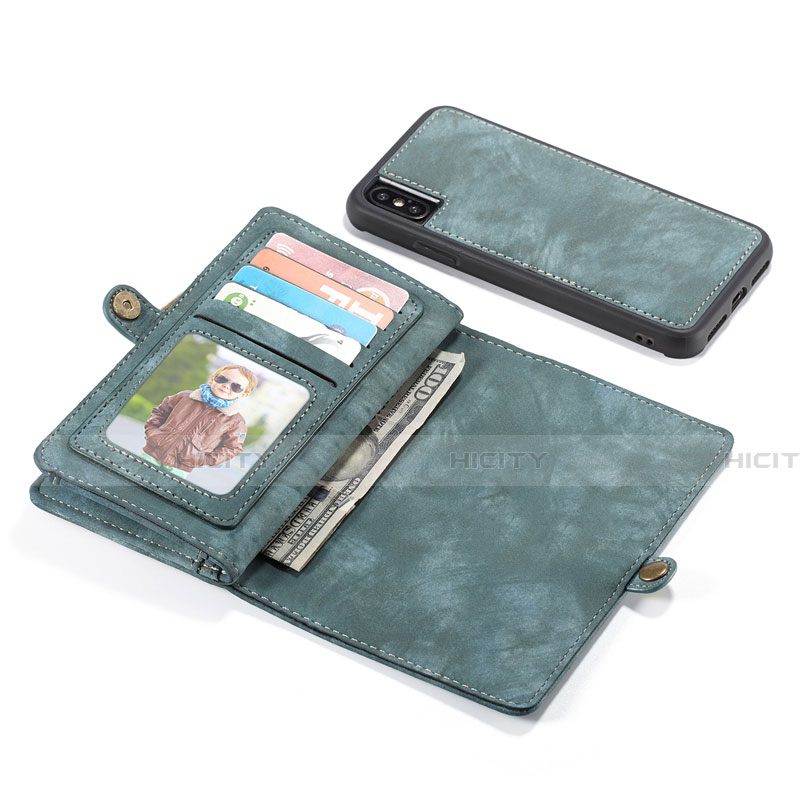 Funda de Cuero Cartera con Soporte Carcasa T03 para Apple iPhone X