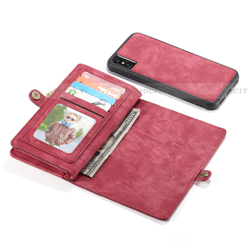 Funda de Cuero Cartera con Soporte Carcasa T03 para Apple iPhone Xs