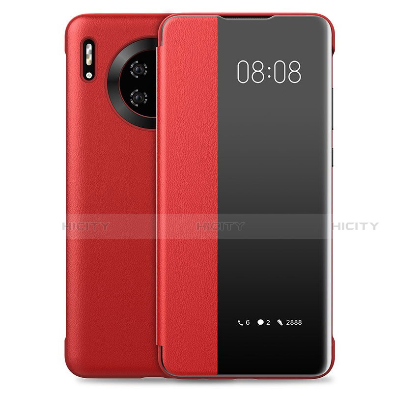 Funda de Cuero Cartera con Soporte Carcasa T03 para Huawei Mate 30 5G Rojo