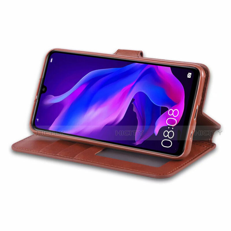 Funda de Cuero Cartera con Soporte Carcasa T03 para Huawei Nova 4e