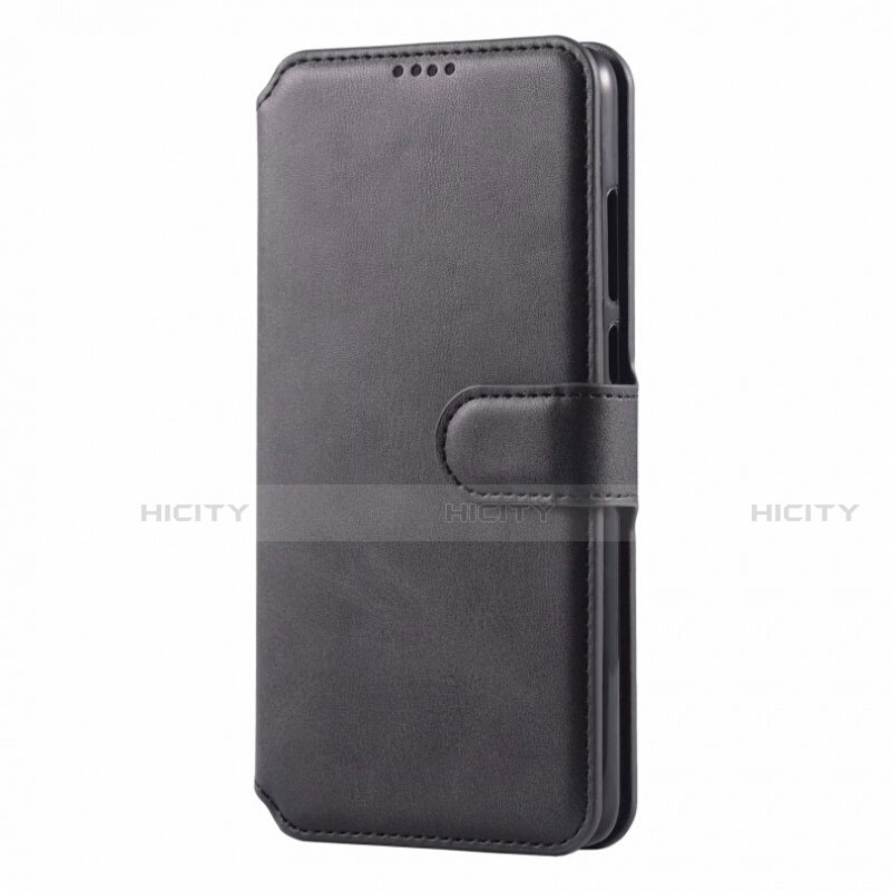 Funda de Cuero Cartera con Soporte Carcasa T03 para Huawei P30 Lite Negro