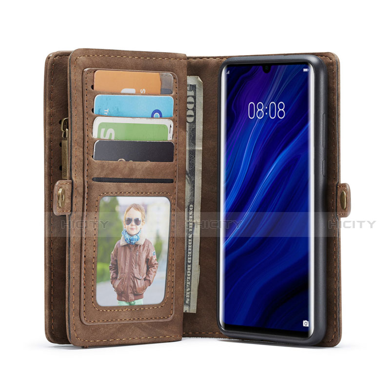 Funda de Cuero Cartera con Soporte Carcasa T03 para Huawei P30 Pro