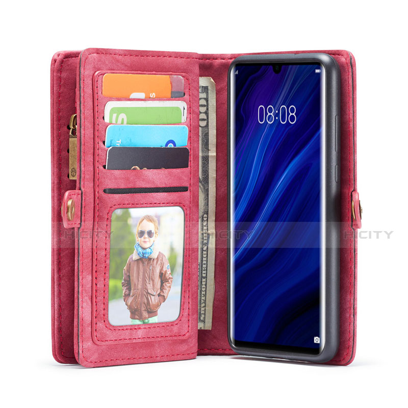 Funda de Cuero Cartera con Soporte Carcasa T03 para Huawei P30 Pro New Edition