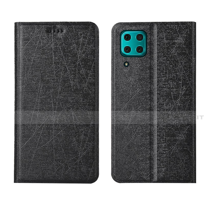 Funda de Cuero Cartera con Soporte Carcasa T03 para Huawei P40 Lite Negro