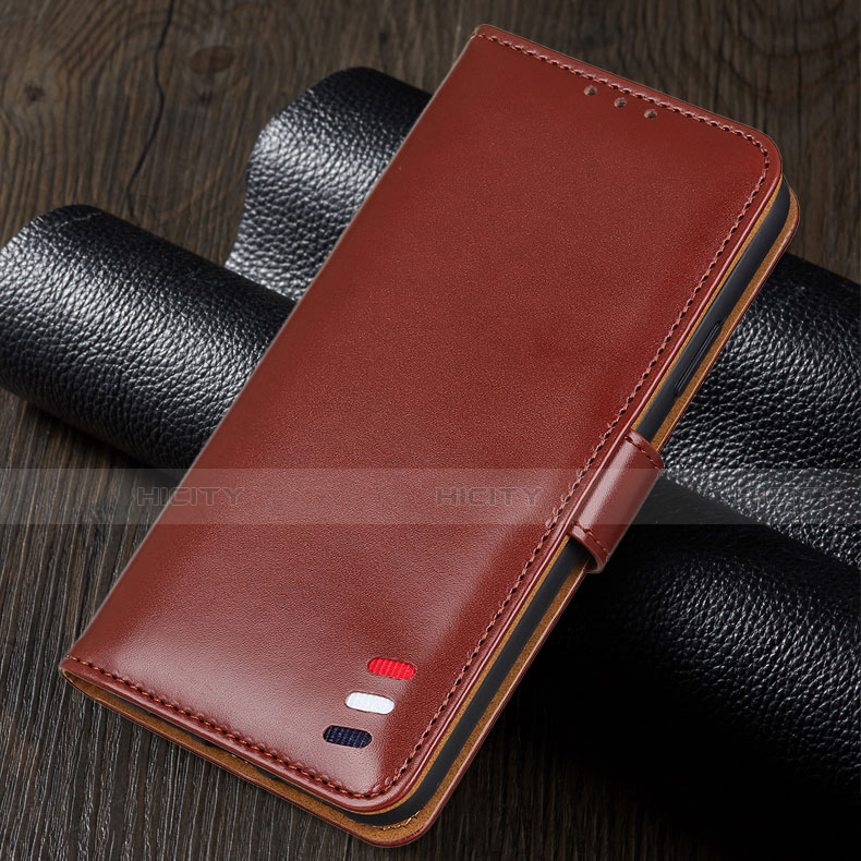 Funda de Cuero Cartera con Soporte Carcasa T03 para Oppo A92 Marron