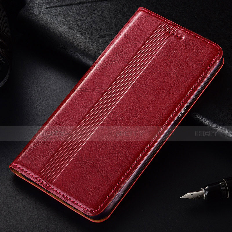 Funda de Cuero Cartera con Soporte Carcasa T03 para Samsung Galaxy Note 10 Plus 5G Rojo