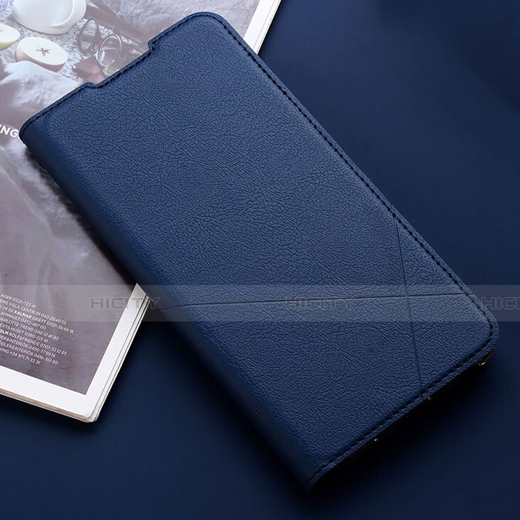 Funda de Cuero Cartera con Soporte Carcasa T03 para Xiaomi Redmi Note 8 (2021) Azul