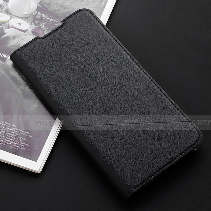 Funda de Cuero Cartera con Soporte Carcasa T03 para Xiaomi Redmi Note 8 (2021) Negro