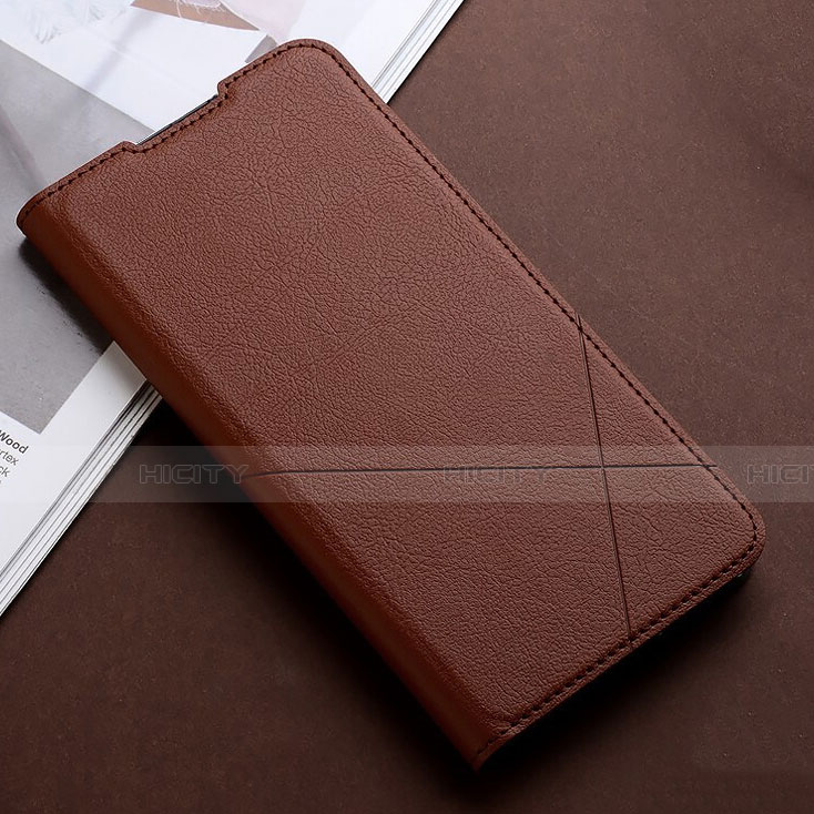 Funda de Cuero Cartera con Soporte Carcasa T03 para Xiaomi Redmi Note 8 Marron