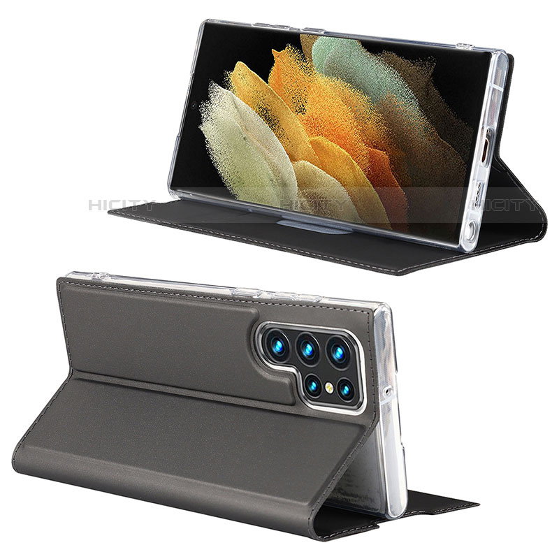 Funda de Cuero Cartera con Soporte Carcasa T03D para Samsung Galaxy S21 Ultra 5G