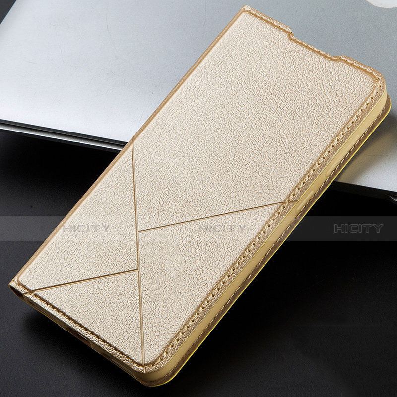 Funda de Cuero Cartera con Soporte Carcasa T04 para Huawei P30 Oro