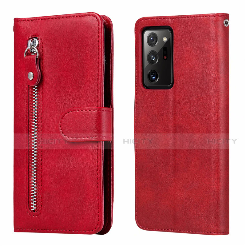 Funda de Cuero Cartera con Soporte Carcasa T04 para Samsung Galaxy Note 20 Ultra 5G Rojo
