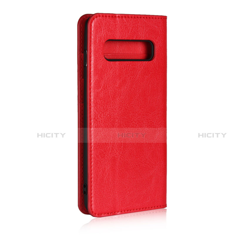 Funda de Cuero Cartera con Soporte Carcasa T04 para Samsung Galaxy S10 Rojo