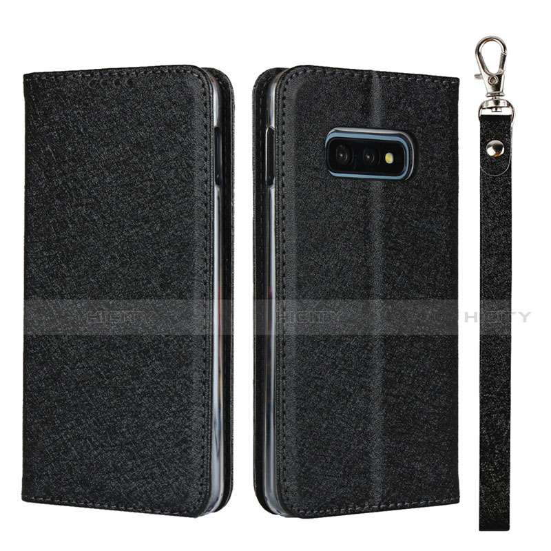 Funda de Cuero Cartera con Soporte Carcasa T04 para Samsung Galaxy S10e Negro