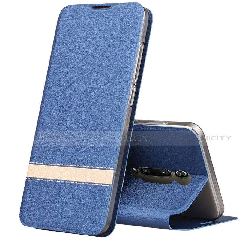 Funda de Cuero Cartera con Soporte Carcasa T04 para Xiaomi Mi 9T Azul