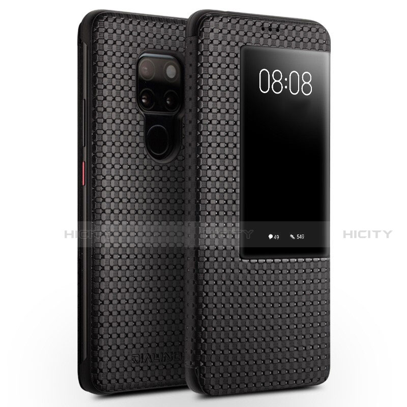 Funda de Cuero Cartera con Soporte Carcasa T05 para Huawei Mate 20 Negro