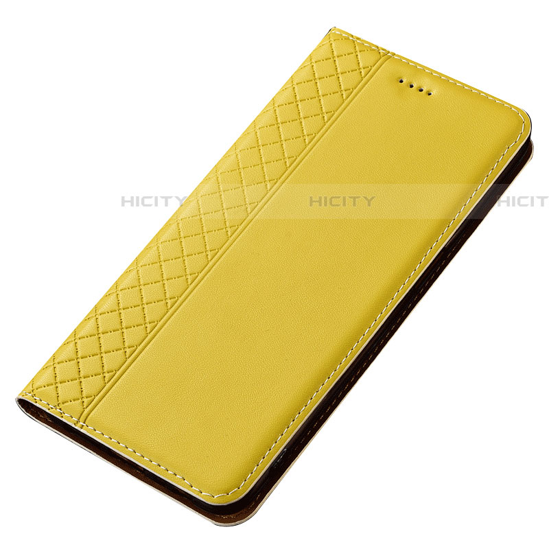 Funda de Cuero Cartera con Soporte Carcasa T05 para Samsung Galaxy A70 Amarillo