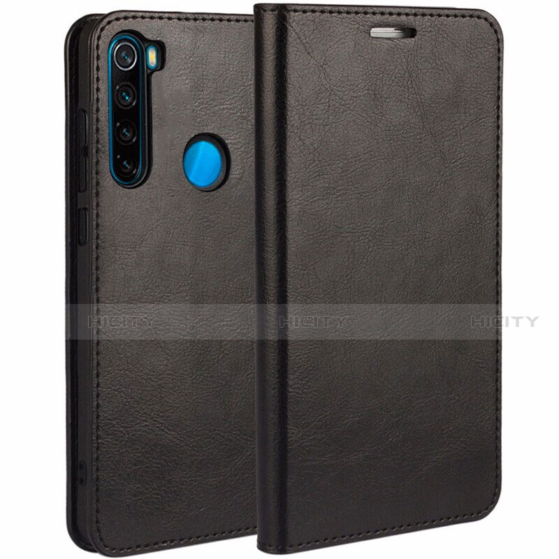 Funda de Cuero Cartera con Soporte Carcasa T05 para Xiaomi Redmi Note 8 Negro