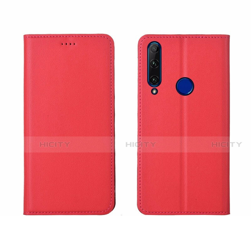 Funda de Cuero Cartera con Soporte Carcasa T06 para Huawei Honor 20 Lite Rojo