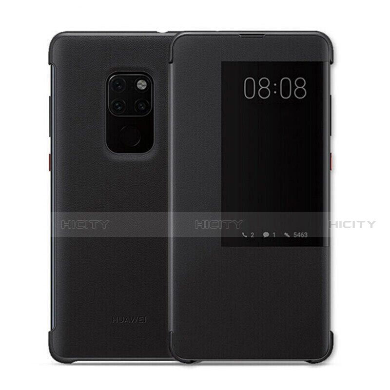 Funda de Cuero Cartera con Soporte Carcasa T06 para Huawei Mate 20 Negro