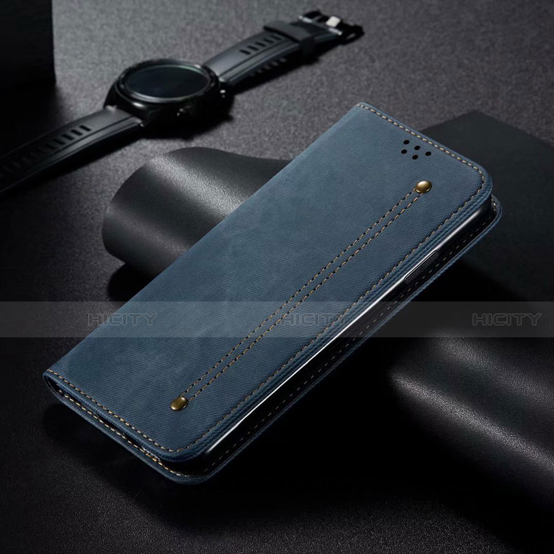Funda de Cuero Cartera con Soporte Carcasa T06 para Xiaomi Mi 10 Pro Azul