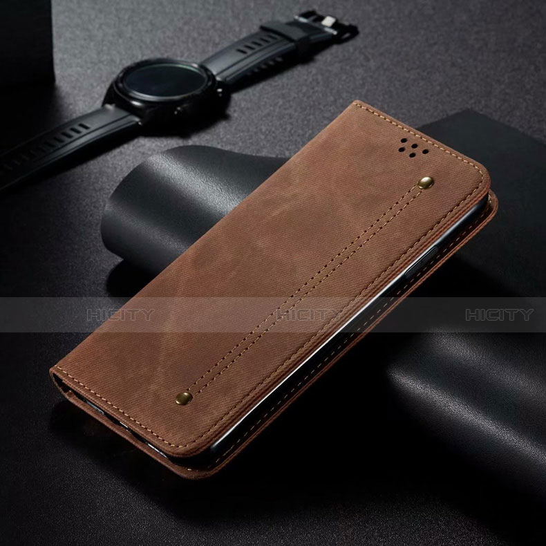 Funda de Cuero Cartera con Soporte Carcasa T06 para Xiaomi Mi 10 Pro Marron