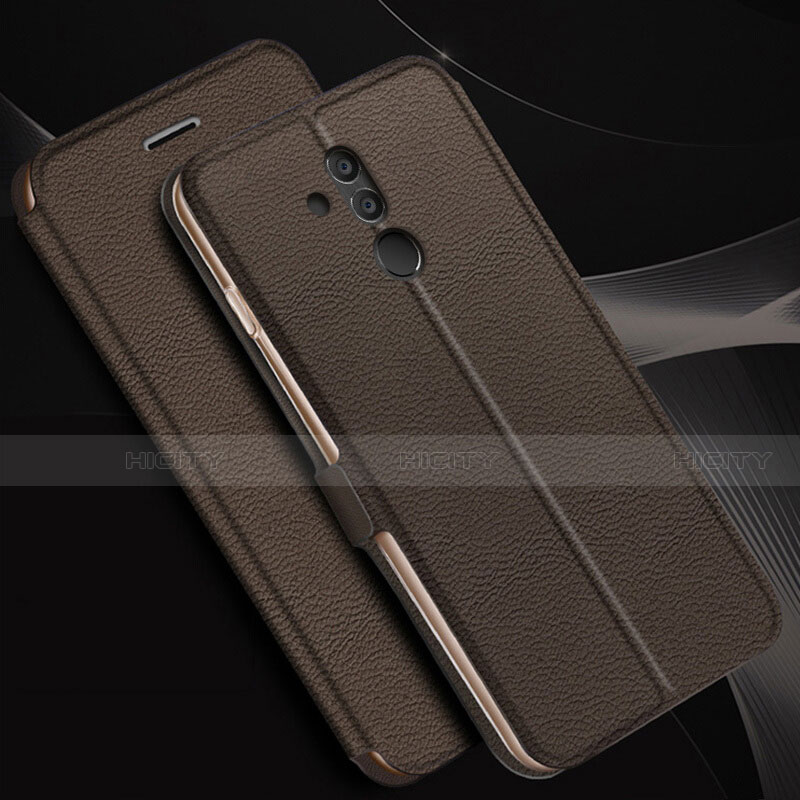 Funda de Cuero Cartera con Soporte Carcasa T07 para Huawei Mate 20 Lite Marron