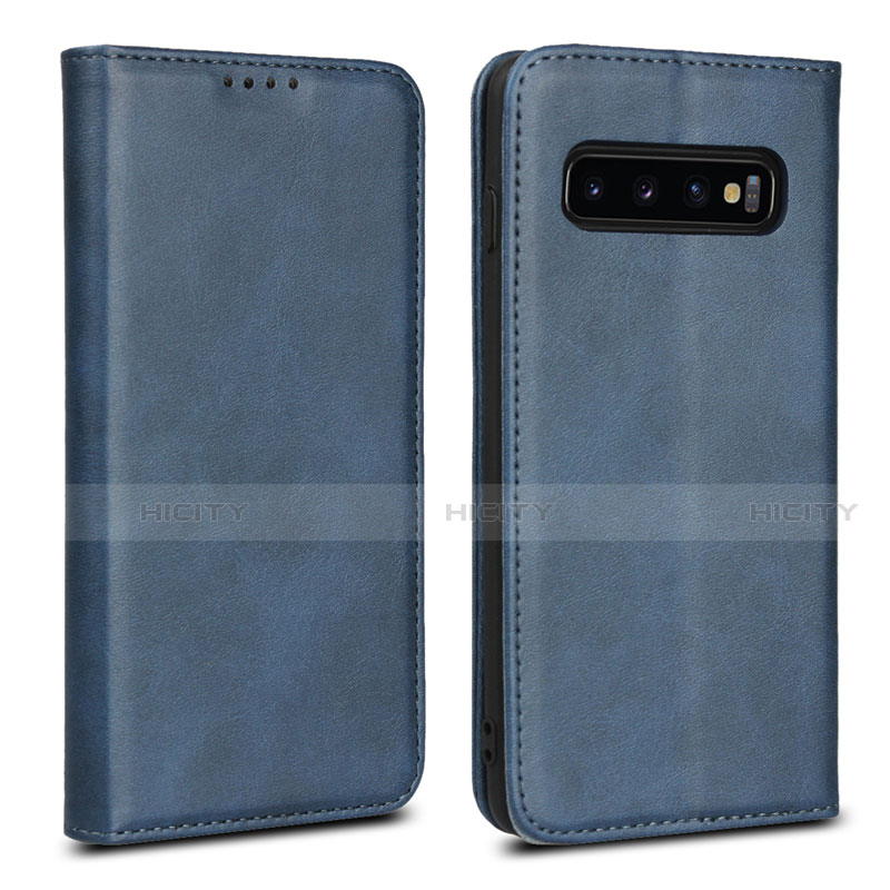 Funda de Cuero Cartera con Soporte Carcasa T07 para Samsung Galaxy S10 5G Azul