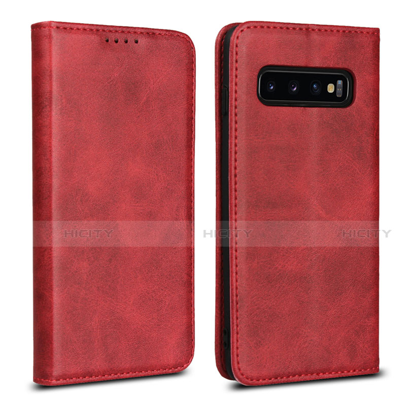 Funda de Cuero Cartera con Soporte Carcasa T07 para Samsung Galaxy S10 5G Rojo
