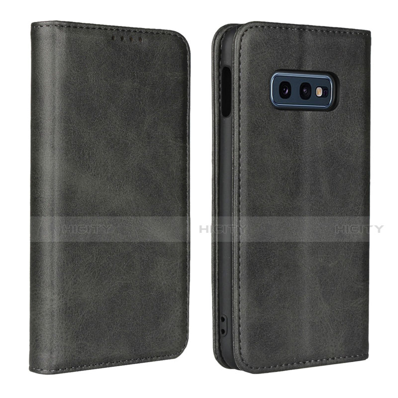 Funda de Cuero Cartera con Soporte Carcasa T07 para Samsung Galaxy S10e Negro