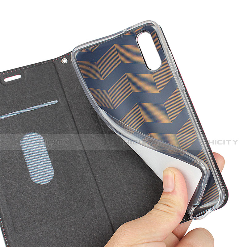 Funda de Cuero Cartera con Soporte Carcasa T08 para Huawei P20