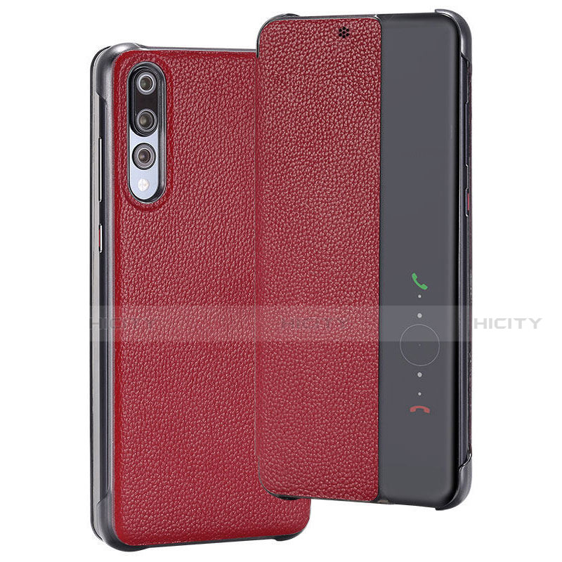 Funda de Cuero Cartera con Soporte Carcasa T08 para Huawei P20 Pro