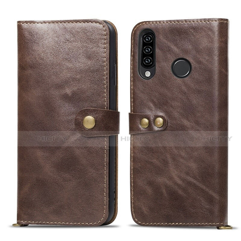 Funda de Cuero Cartera con Soporte Carcasa T08 para Huawei P30 Lite New Edition