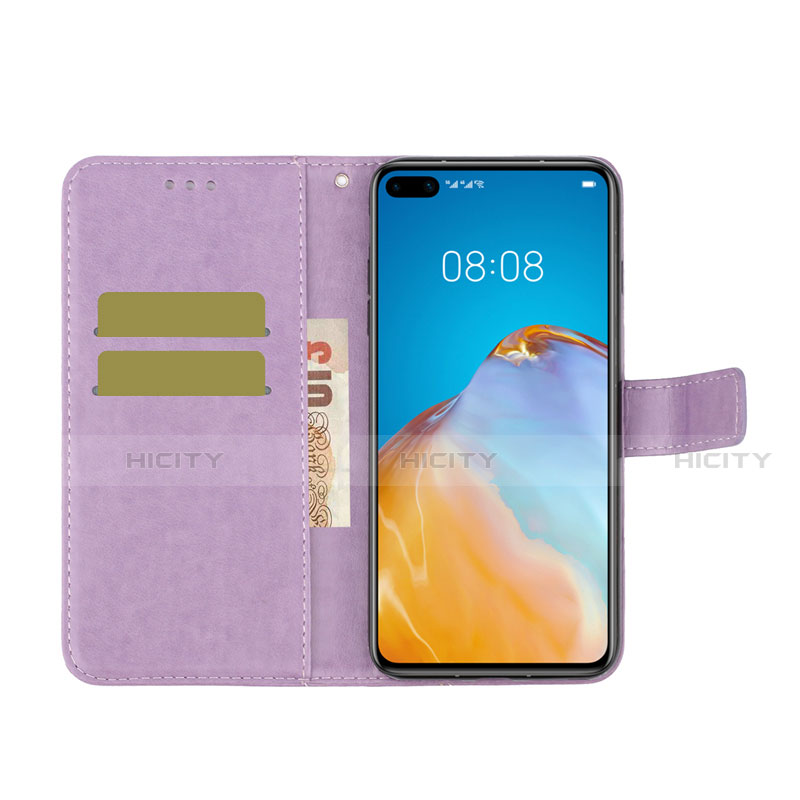 Funda de Cuero Cartera con Soporte Carcasa T08 para Huawei P40 Pro