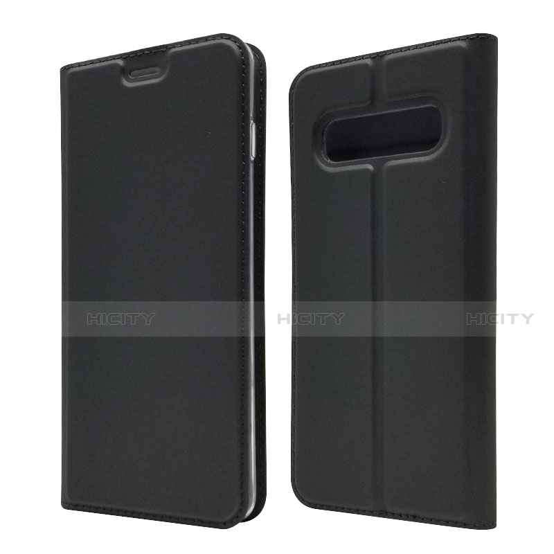 Funda de Cuero Cartera con Soporte Carcasa T08 para Samsung Galaxy S10 Negro