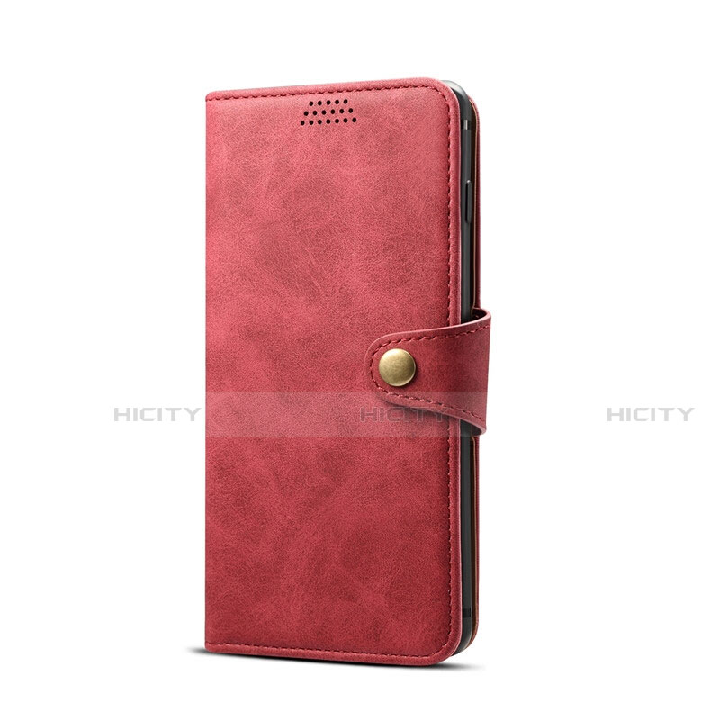 Funda de Cuero Cartera con Soporte Carcasa T08 para Samsung Galaxy S10e Rojo