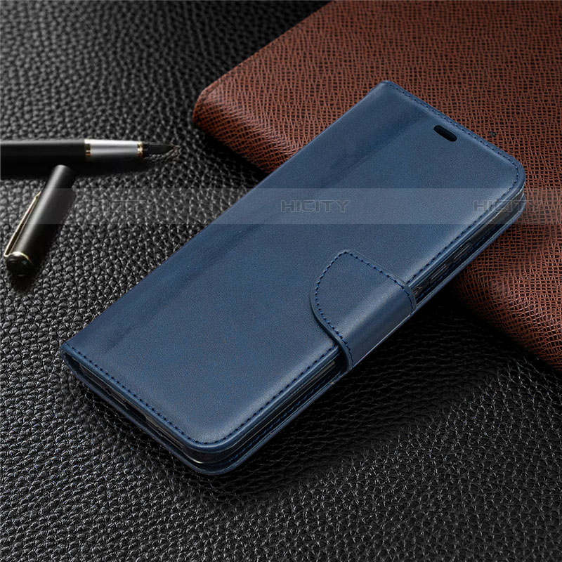Funda de Cuero Cartera con Soporte Carcasa T08 para Xiaomi Redmi 9AT Azul