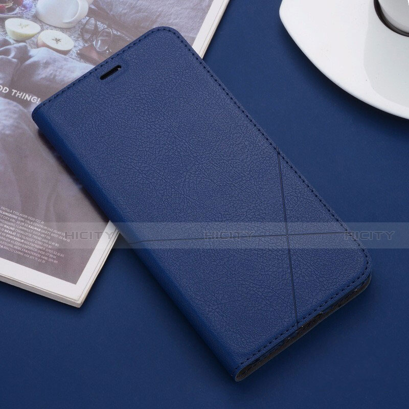 Funda de Cuero Cartera con Soporte Carcasa T09 para Huawei Mate 20 Azul